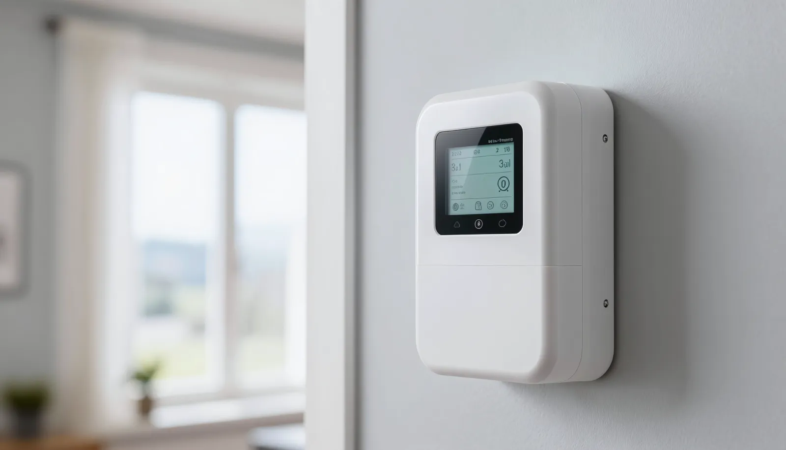 Smart electricity meter in a Norwegian home used to track hourly kWh consumption