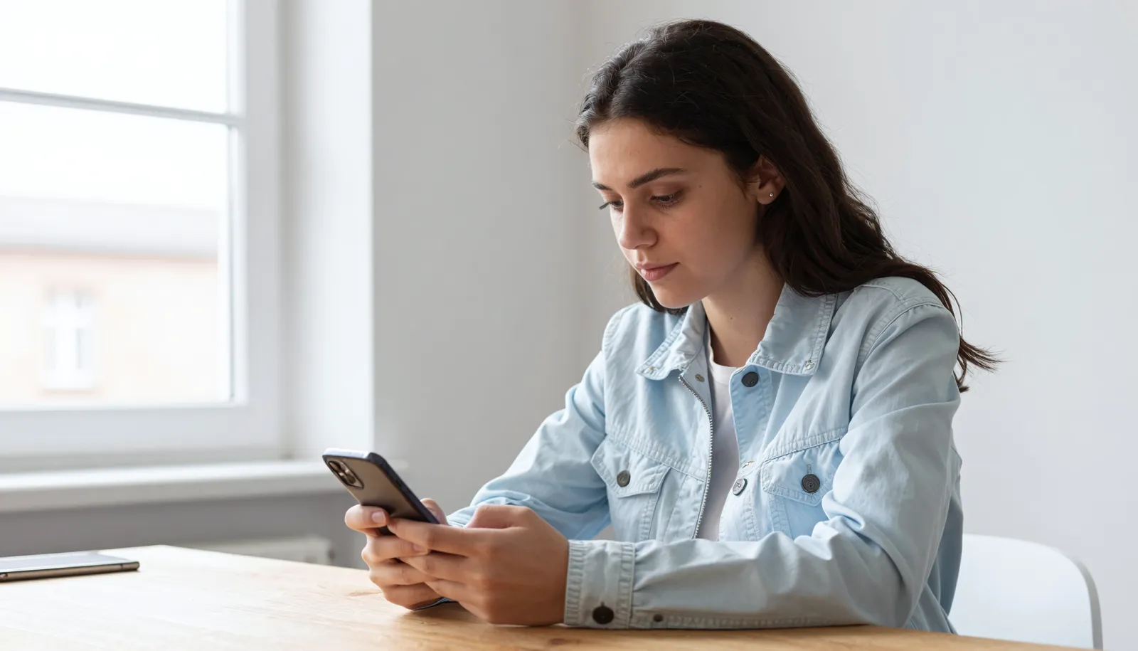 BankID Norway — Naag dhalinyar ah oo smartphone ku eegaysa si ay u hesho BankID Norway
